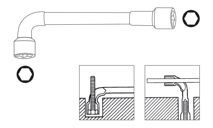Produktbild KRAFTWERK Pfeifenkopfschlüssel 6 x 6 kant 32 mm bild 3