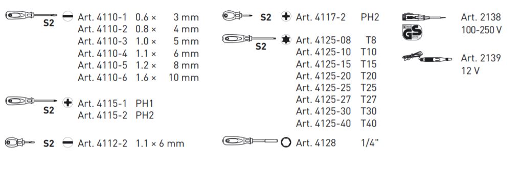 Produktbild KRAFTWERK Schraubendrehersatz COMPLETO EVA 21 Teile bild 2