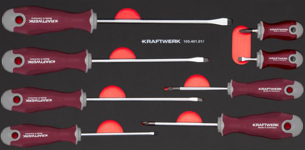 Produktbild Kraftwerk Schraubendrehersatz Schlitz PH 8 teilig 20 x 40 Einlage