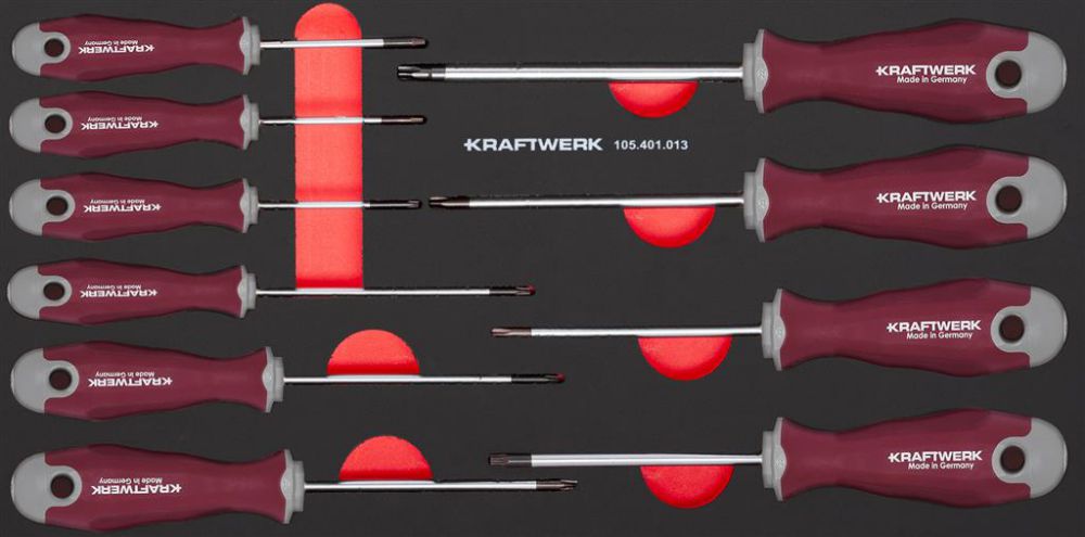 Produktbild Kraftwerk Schraubendrehersatz TX Torx 10 teilig 20 x 40 Einlage