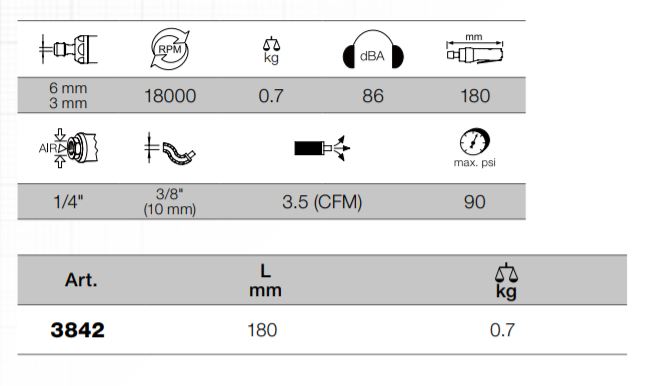 Produktbild KRAFTWERK Druckluft Winkelstabschleifer bild 2