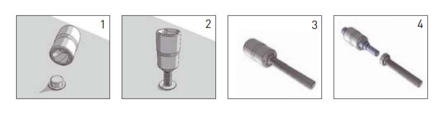 Produktbild KRAFTWERK Ausdreh Stecknuss Satz 10-19 mm 10 Teile bild 2
