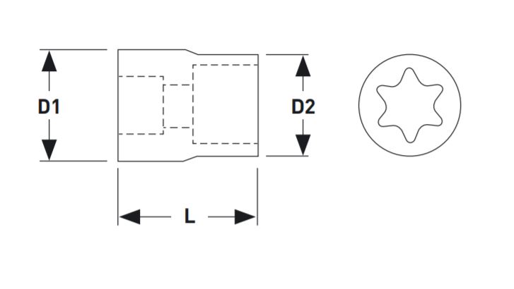 Produktbild KRAFTWERK Stecknuss 1/2" TX E24 bild 2