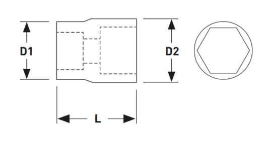 Produktbild KRAFTWERK Steckschlüssel Einsatz 1" 41 mm bild 2