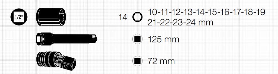 Produktbild KRAFTWERK Schlag Steckschlüssel Satz bild 2