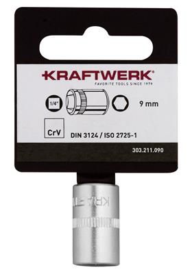 Produktbild Kraftwerk BASIC LINE 1/4 Zoll Steckschlüsseleinsatz 9 mm mit Hänger
