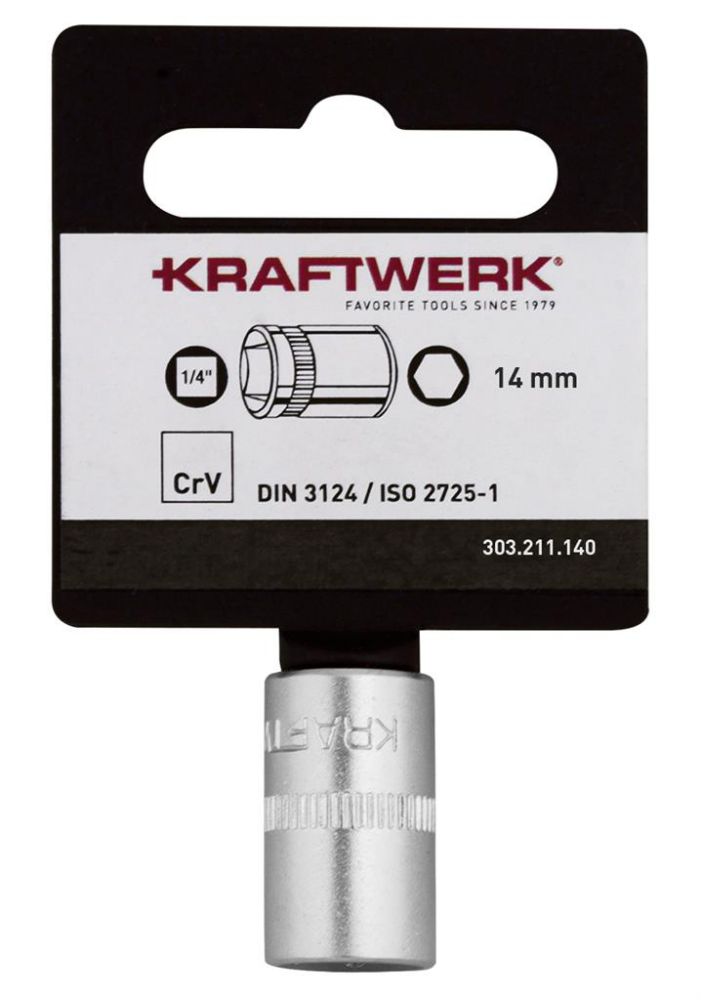 Produktbild Kraftwerk BASIC LINE 1/4 Zoll Steckschlüsseleinsatz 14 mm mit Hänger