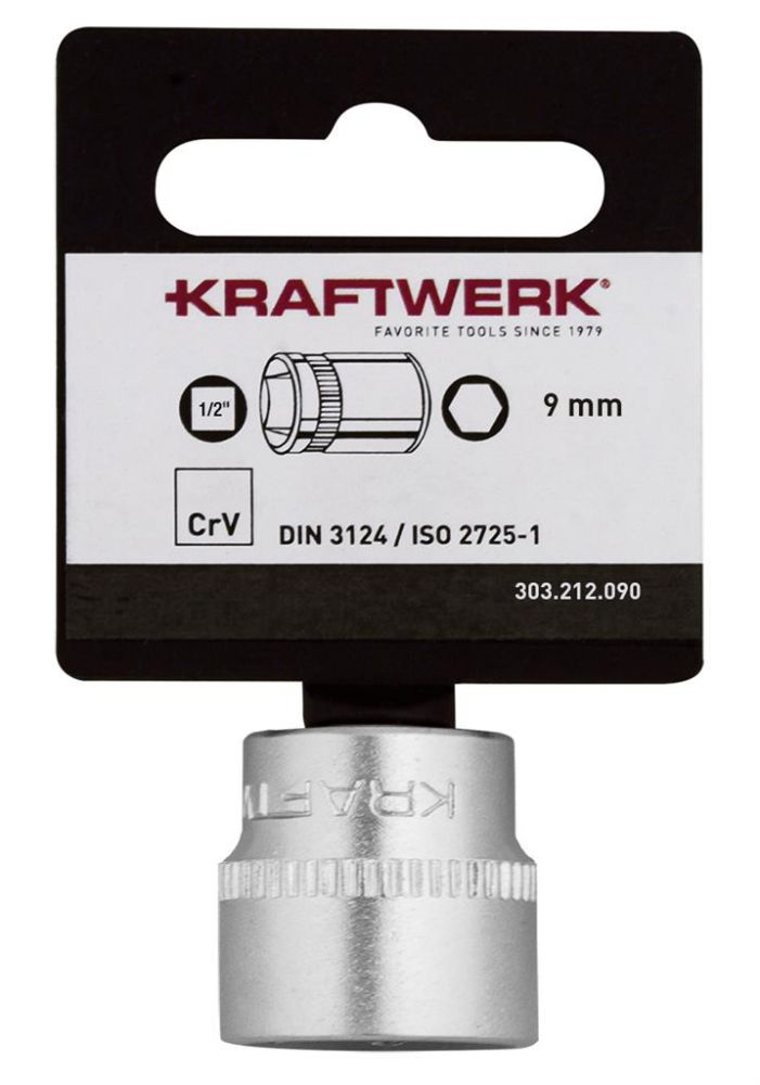 Produktbild Kraftwerk BASIC LINE 1/2 Zoll Steckschlüsseleinsatz 9 mm mit Hänger