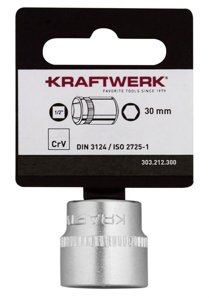 Produktbild Kraftwerk BASIC LINE 1/2 Zoll Steckschlüsseleinsatz 30 mm mit Hänger