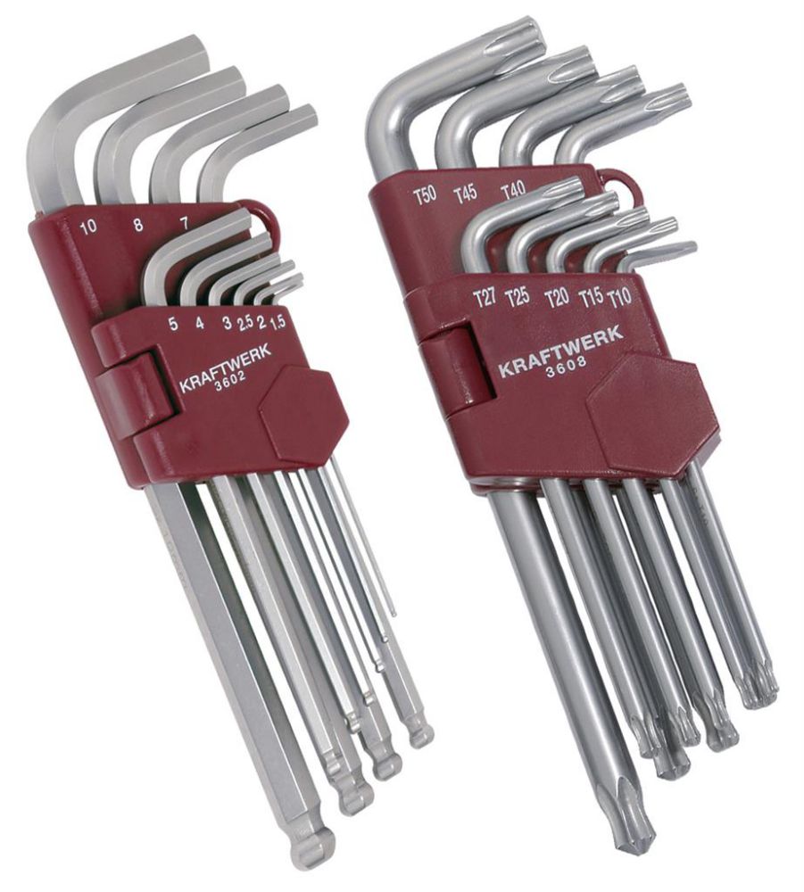 Produktbild Kraftwerk Kugel Sechskant und Torx Stiftschlüssel Satz 19 teilig