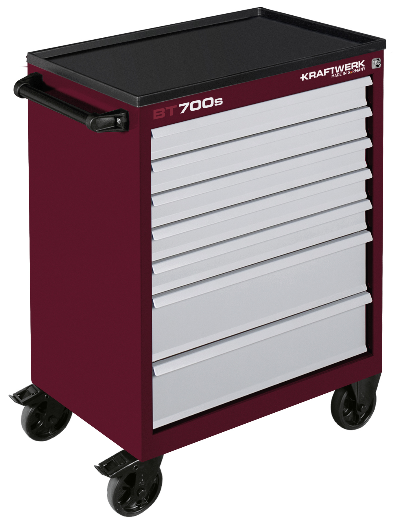 Produktbild Kraftwerk Werkstattwagen BT700s 60/40 7 Schubladen rot-grau bild 2
