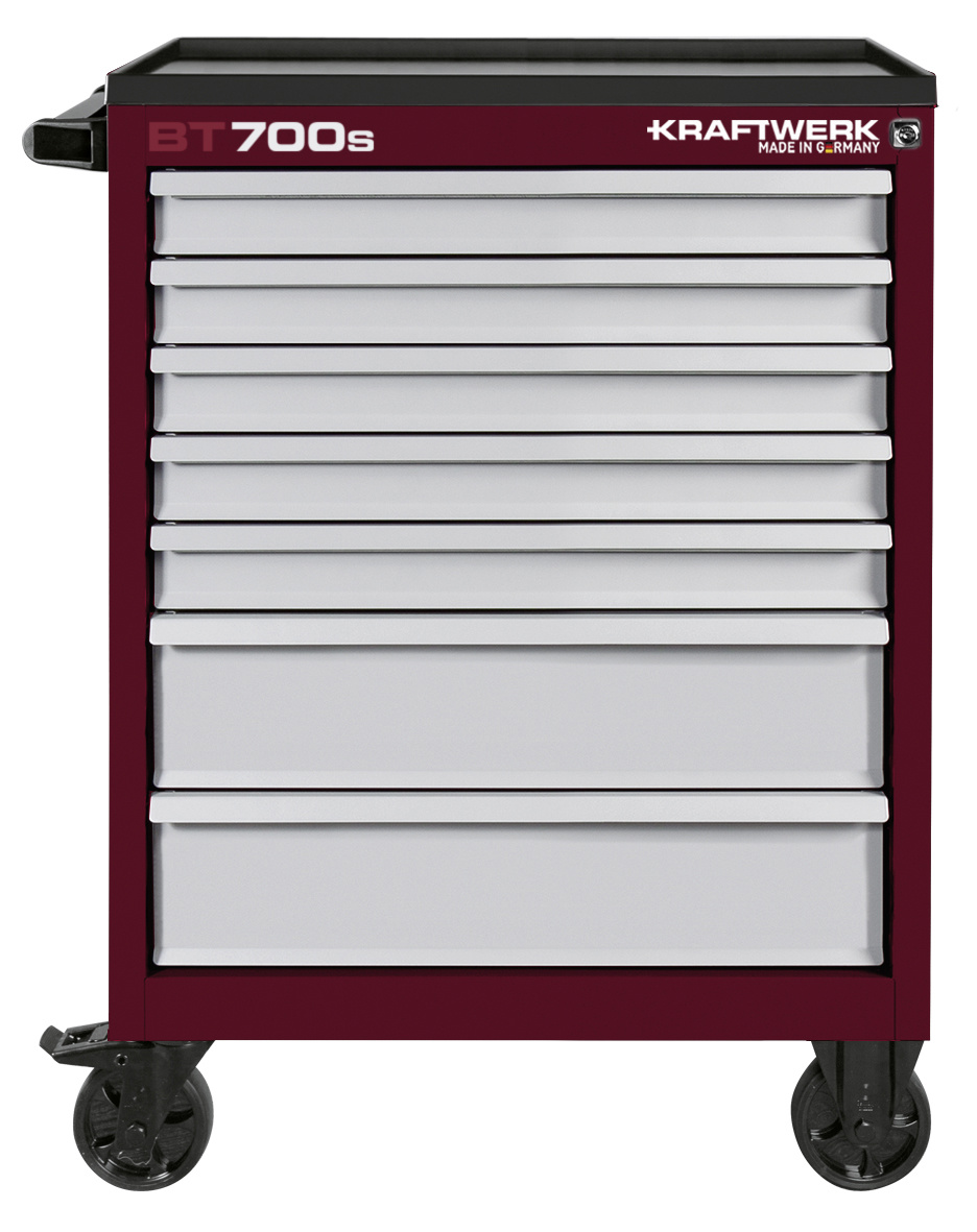 Produktbild Kraftwerk Werkstattwagen BT700s 60/40 7 Schubladen rot-grau