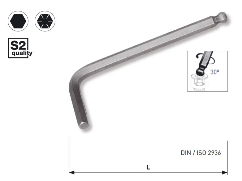 Produktbild Kraftwerk Kugelkopf Innensechskantschlüssel mit 10 mm