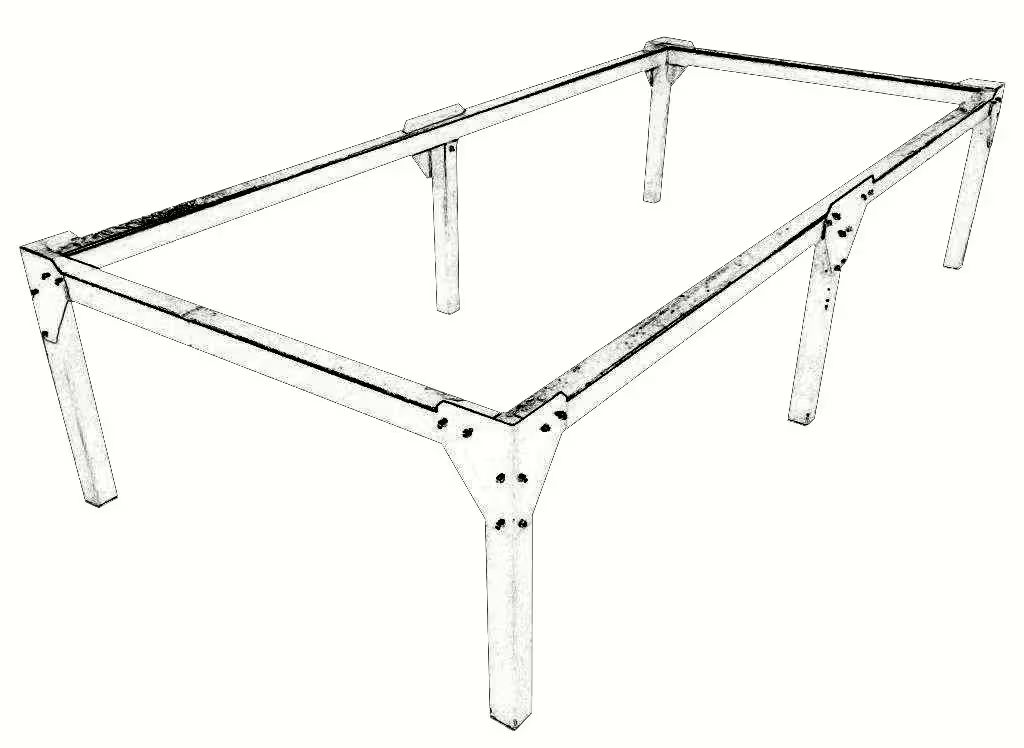 Produktbild Kroll Heizgeräte Standgerüst 500 mm Höhe für Warmlufterzeuger 5S