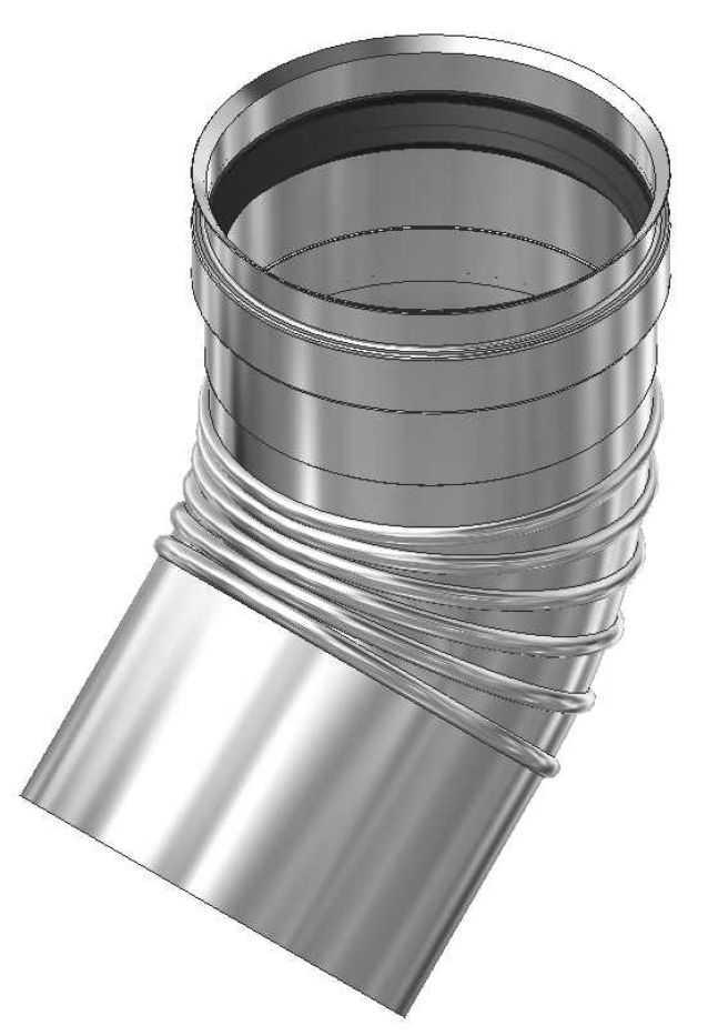 Produktbild Kroll Heizgeräte Bogen 45 grad DN100 passend zum NBX90 oder NBX120