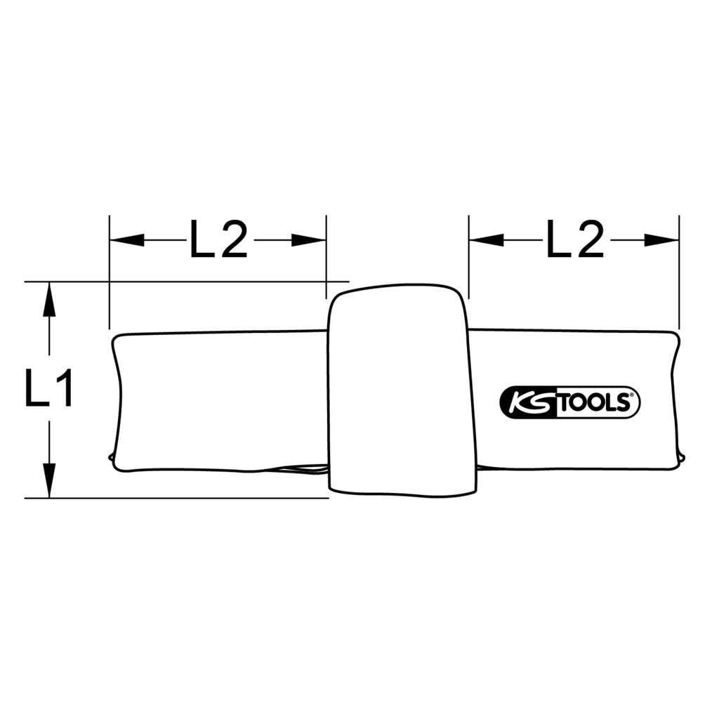 Produktbild KS Tools Abdeck und Schutzhaube mit Schutzisolierung 130mm Skizze bild 2