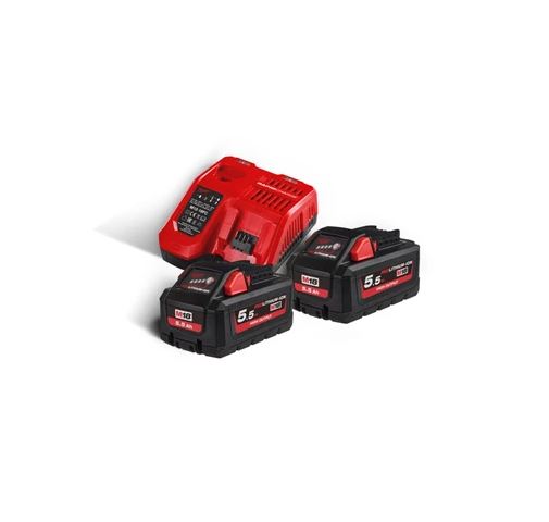 Produktbild Milwaukee 18V Starterset M18HNRG-552 Akkus und Ladegerät
