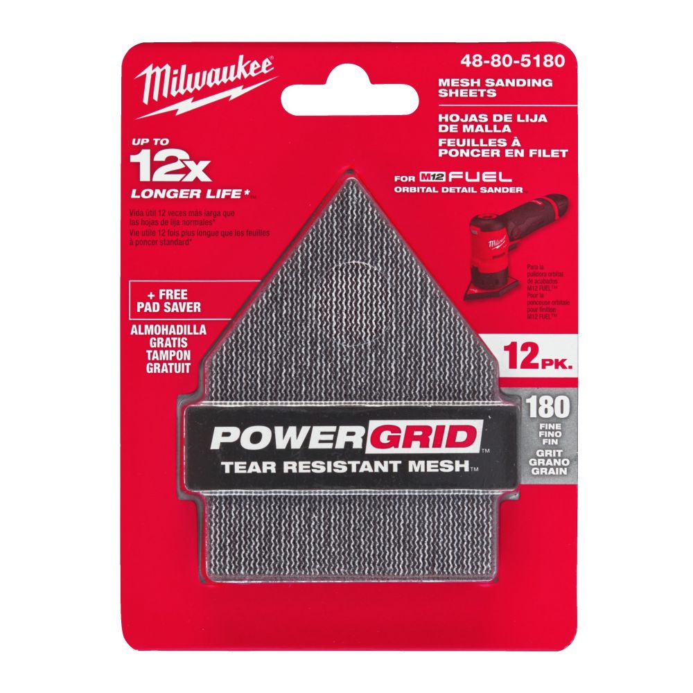 Produktbild Milwaukee Schleifblätter 67 x 92 mm Korn 180 für M12FDSS