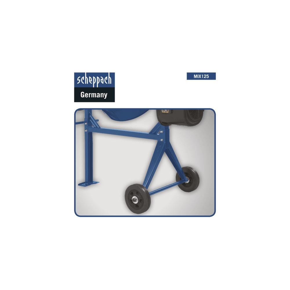 Produktbild SCHEPPACH Betonmischer MIX125 230V 50Hz 550W 125L bild 2