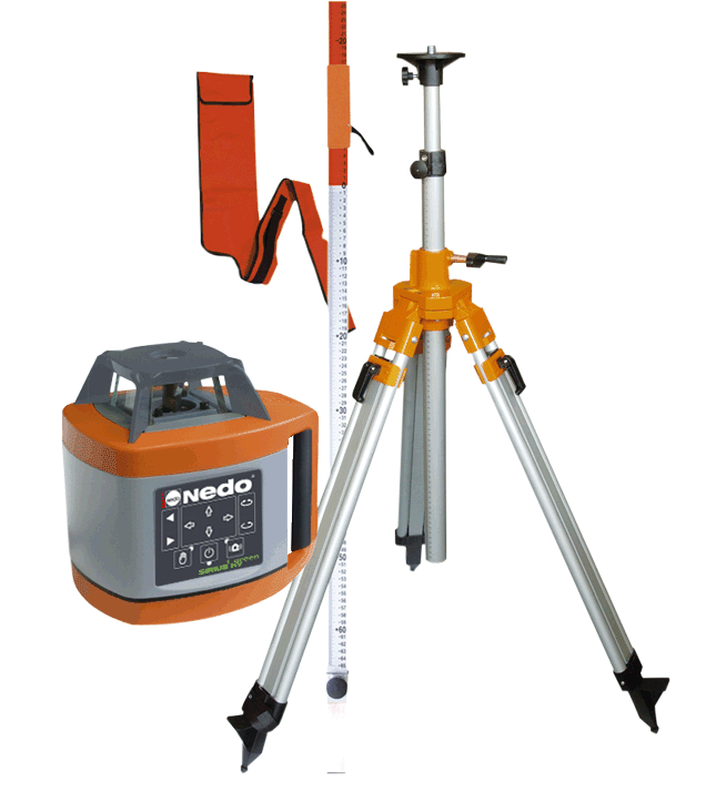Produktbild Nedo Rotationslaser-Set SIRIUS 1 HV green Laserklasse 2 mit Stativ