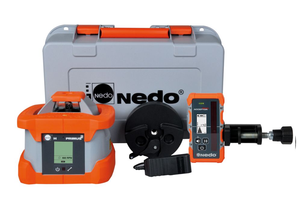 Produktbild Nedo Rotationslaser Primus 2 H Laserklasse 2 mit ACCEPTOR MAXX