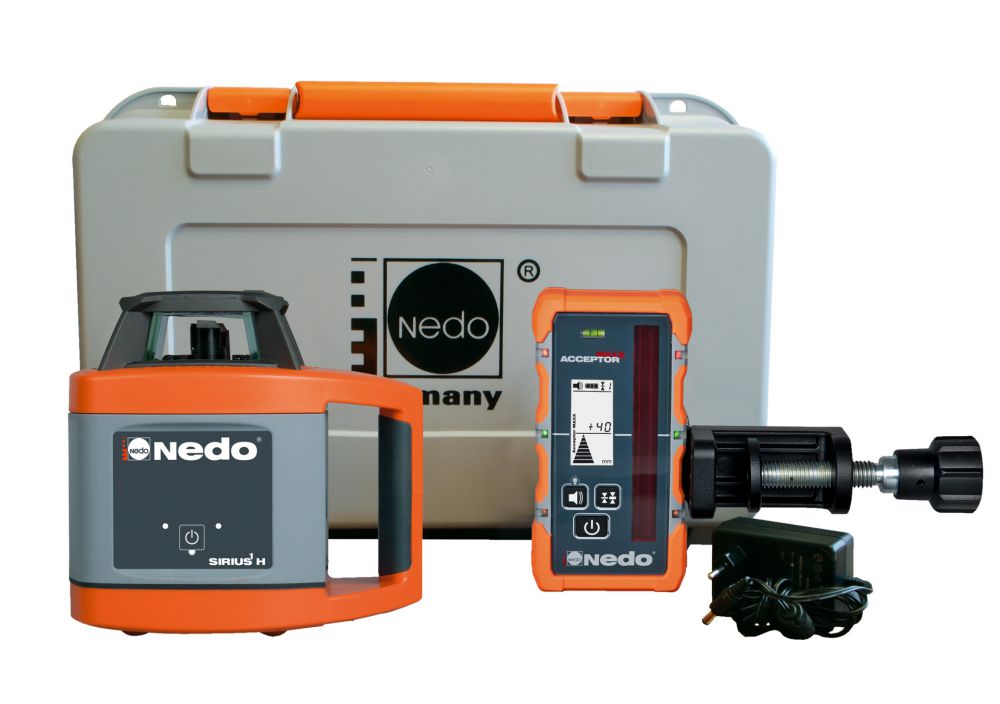 Produktbild Nedo Rotationslaser SIRIUS 1 H Laserklasse 2 mit ACCEPTOR MAXX