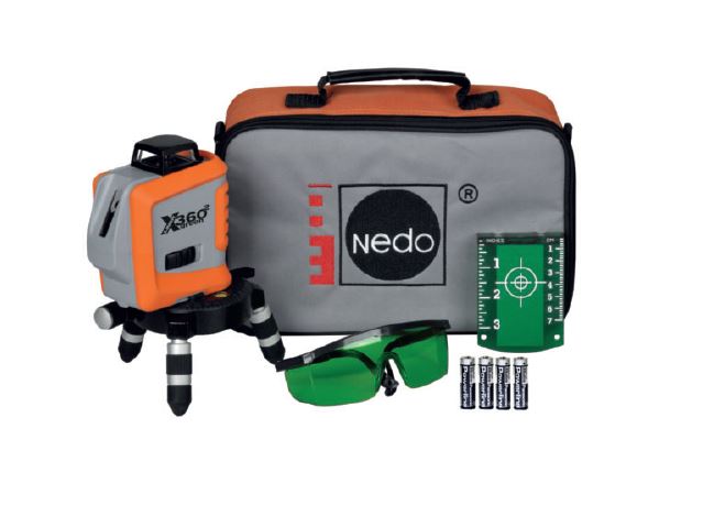 Produktbild Nedo X-Liner 360² green Kreulinienlaser grün grau orange bild 2