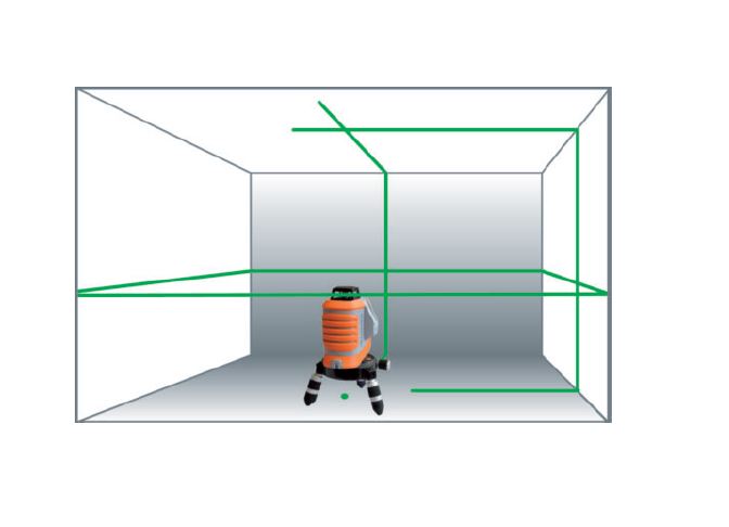 Produktbild Nedo X-Liner 360² green Kreulinienlaser grün grau orange bild 3