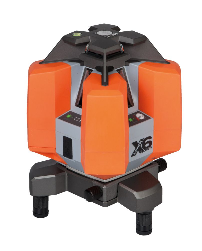 Produktbild Nedo X-liner 6 green 360° + 4 vertikale Linien Kreuzlinienlaser grau und orange bild 3