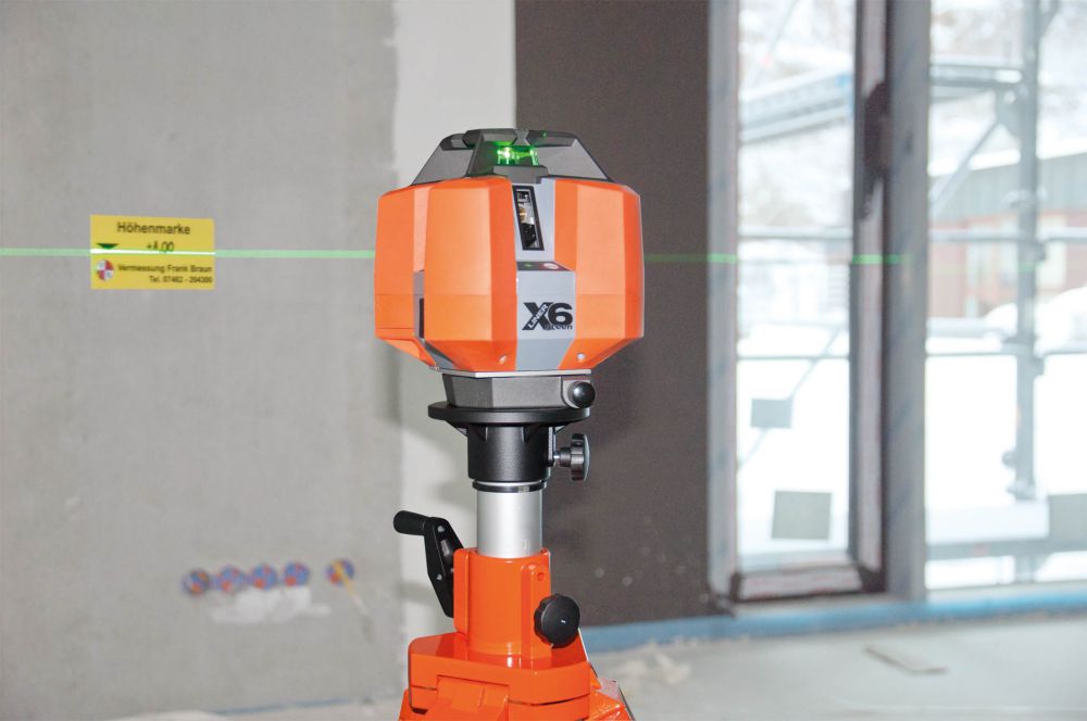 Produktbild Nedo X-liner 6 green 360° + 4 vertikale Linien Kreuzlinienlaser grau und orange bild 2