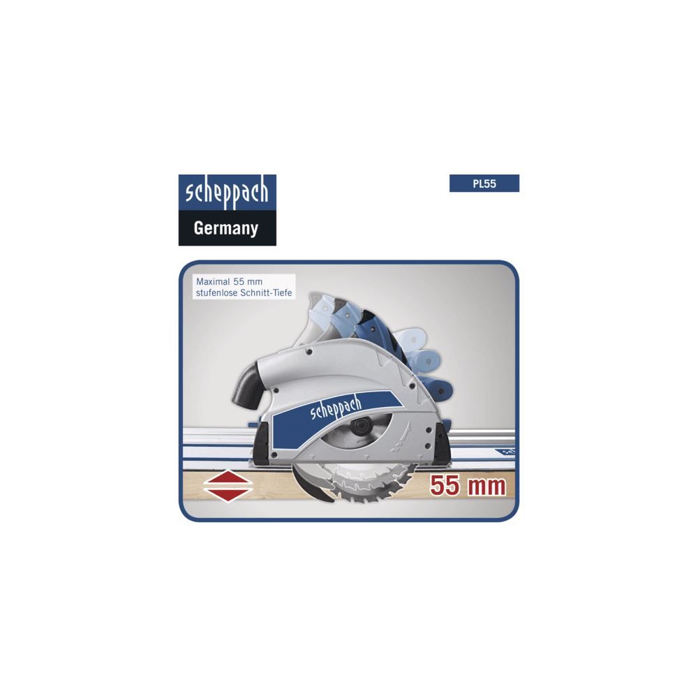 Produktbild SCHEPPACH Tauchsäge PL55 mit 2 Führungsschiene und Zubehör 230V 50Hz 1200W 160mm bild 11