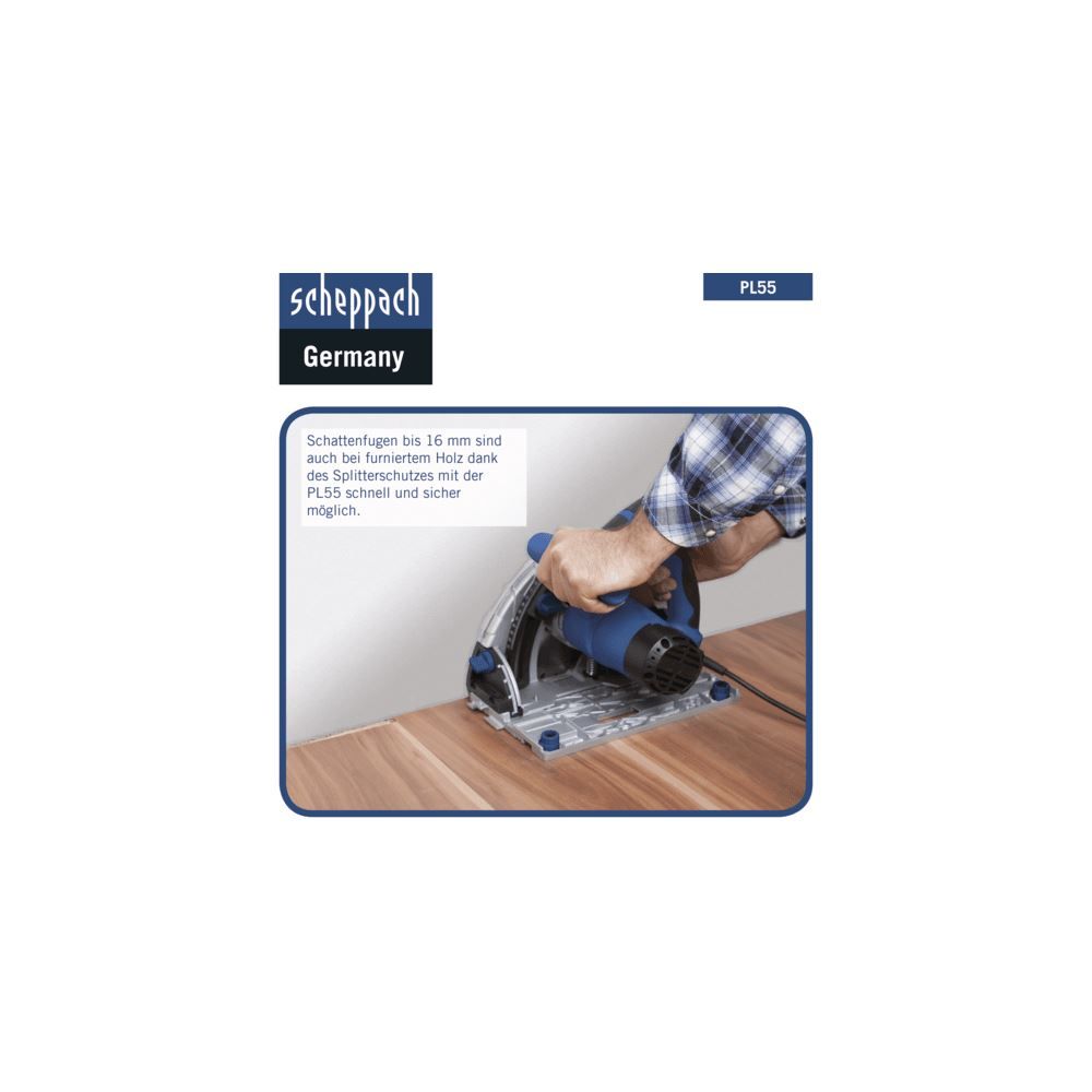 Produktbild SCHEPPACH Tauchsäge PL55 mit 2 Führungsschiene und Zubehör 230V 50Hz 1200W 160mm bild 13