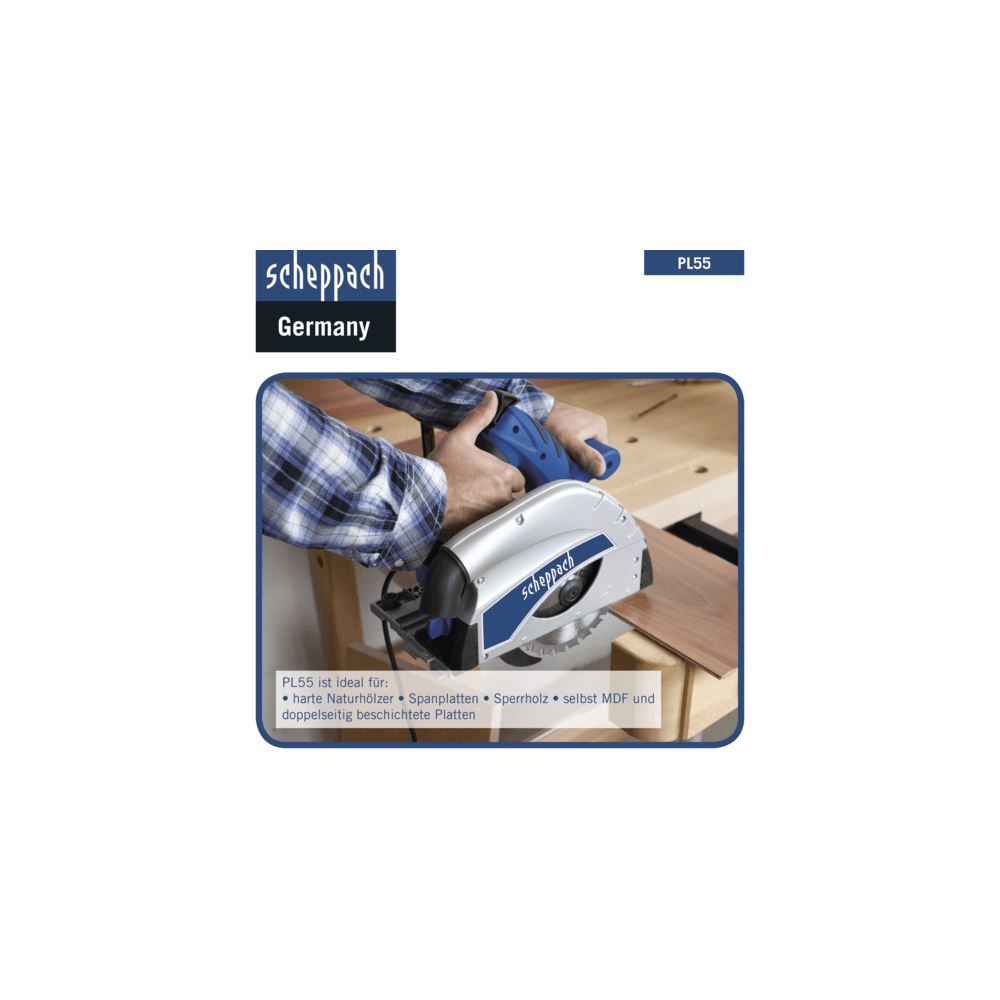 Produktbild SCHEPPACH Tauchsäge PL55 mit 2 Führungsschiene und Zubehör 230V 50Hz 1200W 160mm bild 14