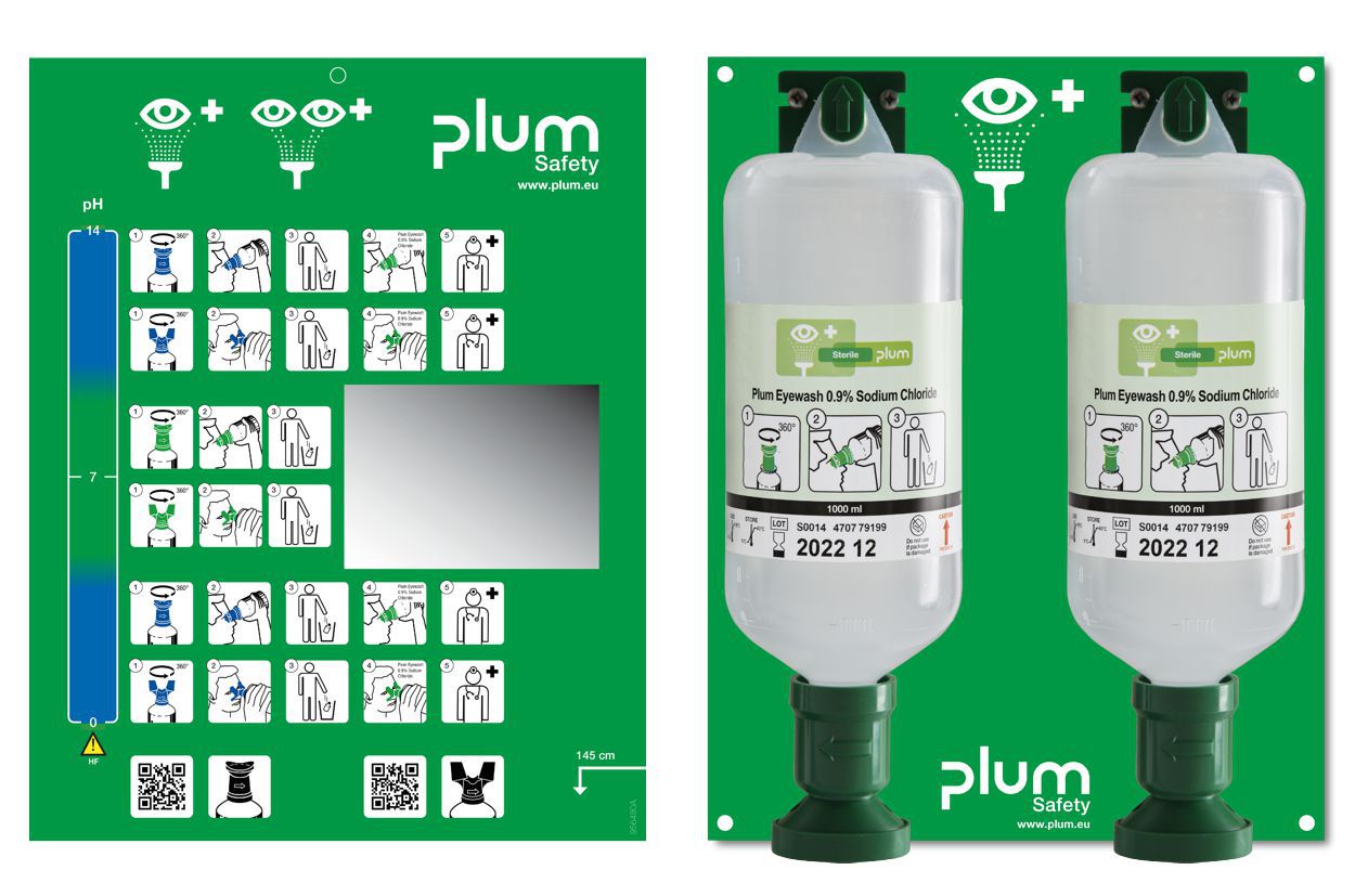 Produktbild Plum Augenspülstation Maxi 2 Flaschen 1000ml Natriumchloridlösung bild 2