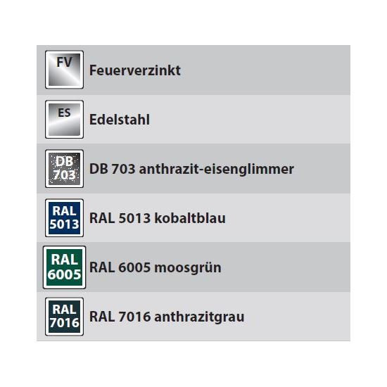Produktbild Renner Rechteck Abfallbehälter 40L RAL7016 mit Ascher bild 2
