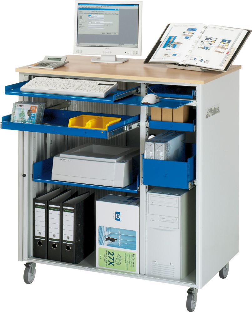 Produktbild RAU PC Arbeitsplatz mobil grau blau