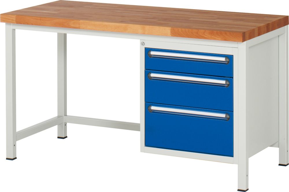 Produktbild RAU Werkbank B1500xT900 m.3 Sbl. 120/180/240, gr