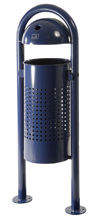 Produktbild Renner dunkelblauer Abfallbehälter 40 l mit Ascher