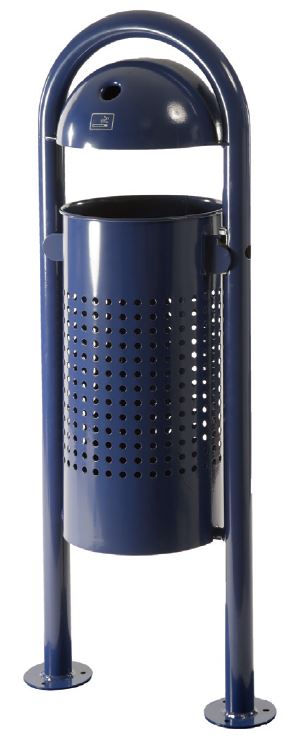 Produktbild Renner Stand Abfallbehälter 40L mit Ascher Feuerverzinkt zum Aufschrauben