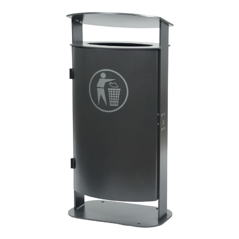 Produktbild Renner Abfallbehälter 1000 x 475 mm RAL7016 zum Aufschrauben