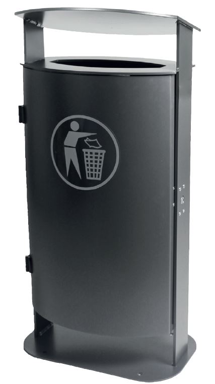 Produktbild Renner Stand Abfallbehälter 475 mm breit RAL5013 aufschraubbar