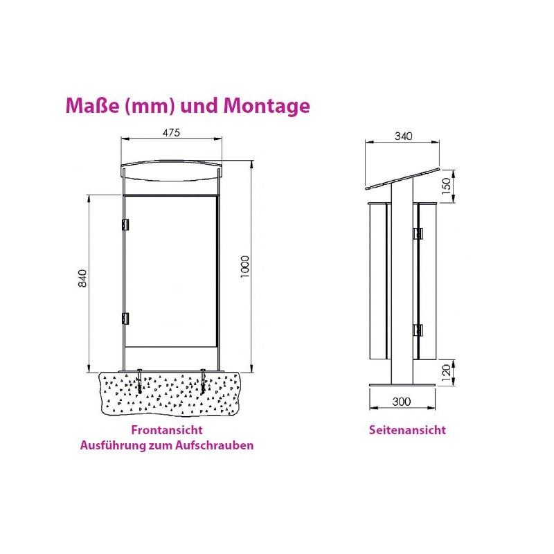 Produktbild Renner Stand Abfallbehälter 70L mit Ascher RAL5013 zum Aufschrauben bild 2