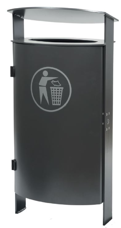 Produktbild Renner Stand Abfallbehälter 70L RAL5013 zum Einbetonieren bild 1