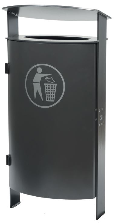 Produktbild Renner Abfallbehälter mit 70 l Feuerverzinkt zum Einbetonieren