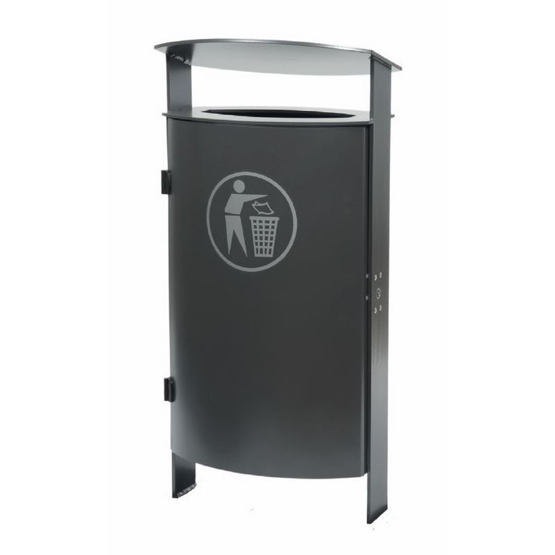 Produktbild Renner Stand Abfallbehälter 1500 mm RAL7016 zum Einbetonieren