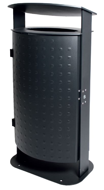 Produktbild Renner Stand Abfallbehälter schwarz Feuerverzinkt zum Aufschrauben