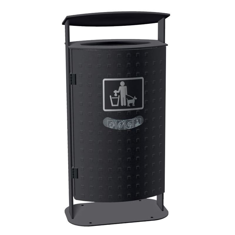 Produktbild Renner Abfallbehälter 70 l Ascher Beutelspender RAL5013