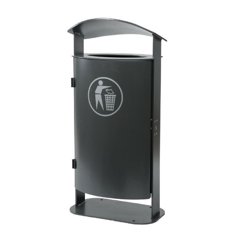 Produktbild Renner Abfallbehälter 495 mm breit RAL5013 aufschraubbar