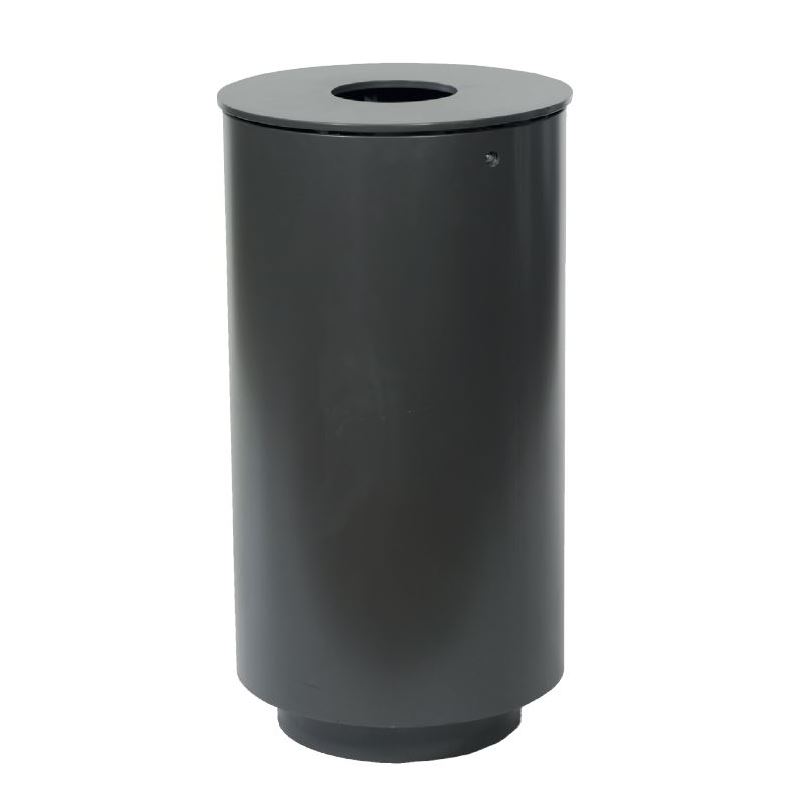 Produktbild Renner Stand Abfallbehälter 45L mit Ascher RAL6005 zum Aufschrauben
