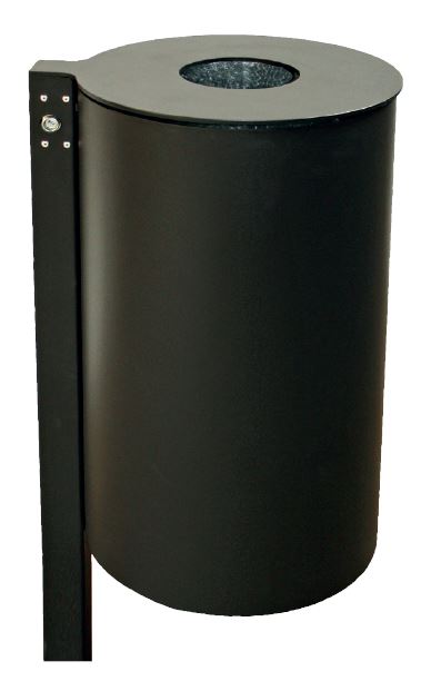 Produktbild Renner Stand Abfallbehälter 60L RAL5013 mit Pfosten zum Einbetonieren